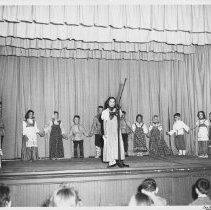 Young Girl Recites Verses in Russian during the ALS Festival, ca. 1952-59.