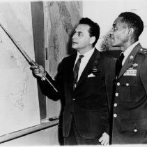 DLI Italian instructor Mr.Guilio Cassani with student,1980s.