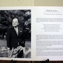 U.S. Senator Daniel K. Inouye Photo Shown at Gold Melal Ceremony, 2012.