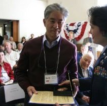 Ron Kihara Accepts Gold Medal for His Father Shigeya Kihara, 2012.