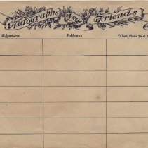 Robert O. Griffin Photograph Album Signature Page, 1936-39.