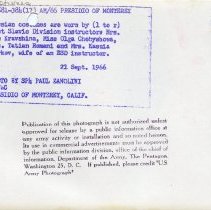 Costume; Russian costumes worn by (l to r) East Slavic Division instructors