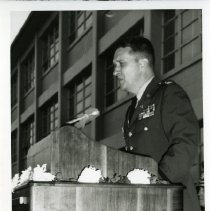 Nisei Hall Dedication -  Col. Kibbey M. Horne, Commandant Defense Language Institute West Coast (DLIWC), Delivers Speech, March 7, 1969.
