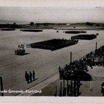 Soldiers on Parade Ground at Fort Ord