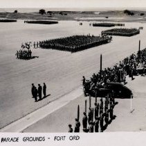 Soldiers on Parade Grounds at Fort Ord