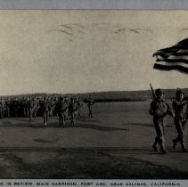Infantry and Color Guard Passing In Review at Fort Ord