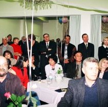 Crowd of attendees watch Ben De La Selva's retirement from the Defense Language Institute Foreign Language Center (DLIFLC)