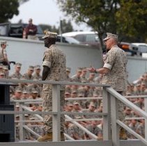 General Conway and Sergeant Major Kent Speak to Marines at Soldier Field