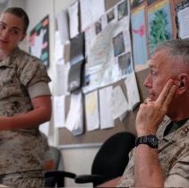 General Conway Listens to Pashto Lessons