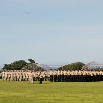 Students in Parade Formation at Change of Command Ceremony