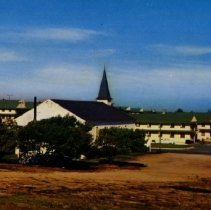 Exterior View of Post Chapel and Barracks at Fort Ord