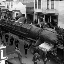 Captured Japanese Submarine Paraded through Monterey, 1942