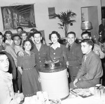 USO Party Guests at Refreshment Table, 1942-1944