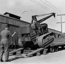 Sergeant Operates Tractor for Baseball Diamond Construction, 1943