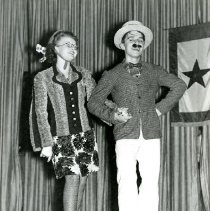 Man and Woman Perform Skit at USO Show, 1942-1944