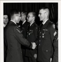 Unknown Sergeant Congratulated at Ceremony at Fort Ord