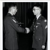 Unknown Sergeant Congratulated at Ceremony at Fort Ord