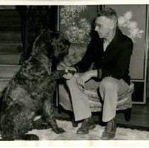 General Stilwell with his Dog in Carmel