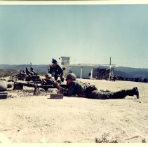 Soldiers Operate M-16 Rifles at a Fort Ord Firing Range