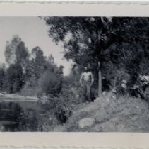 Portrait of an Unknown Man Posing Next to Creek