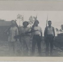 Portrait of Army Cooks Holding Bayonets at Fort Lewis