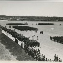 Parade of Soldiers in 4th Division at Fort Ord to Celebrate their Anniversary
