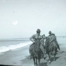 Cavalrymen Riding along the Beach at Monterey Bay