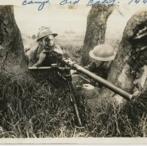 Soldiers Training to use .50 Caliber Machine Gun at Camp Ord