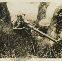 Soldiers Training to use .50 Caliber Machine Gun at Camp Ord