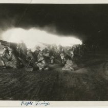 Firing of 75mm Howitzer Guns during Night Training at Camp Ord