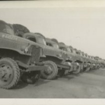 Covered Trucks from the Motor Pool Parked at Fort Ord