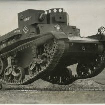 Tank Leaps Over Obstacle for Army Day at Camp Ord