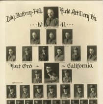 Unit Photo of the HQ Battery of the 74th Field Artillery Battalion at Fort Ord