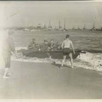 Soldiers Practice Landing Boat at Monterey Harbor