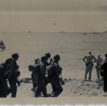 Soldiers After Disembarking from Amphibious Vehicle at Fort Ord