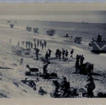 Soldiers Set Up Gear After Disembarking from Amphibious Vehicle at Fort Ord