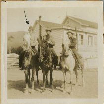 Soldiers in Civilian Clothes Mounted on Horseback