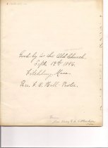 Sermon by Rev. F. O. Hall