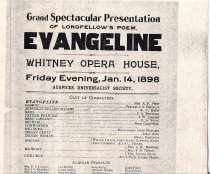 Whitney Opera House Program
