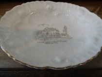 Dish with imprint of Wallace Library