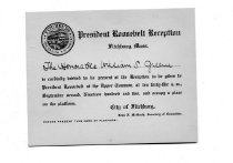 Invitation to Roosevelt Reception 1902