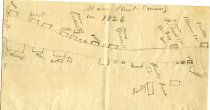 Hand drawn Map of Main St. 1826