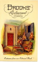 Brooks" Restaurant menu folder