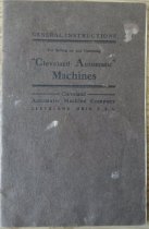 Cleveland Automatic Machines General Instructions