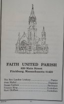Cookbook Faith United Parish 1992