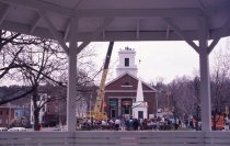 Claire Murchie photo new steeple at First Parish Church 1989