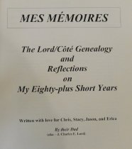 Memoires of The Last Laure by J. Charles E. Lord
