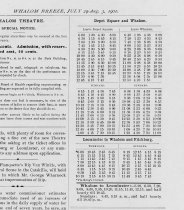 Whalom Breeze program page 4 Street Car Schedule