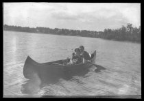 Lake Whalom couple in a canoe