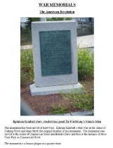 Monuments in Fitchburg War Memorials American Revolution